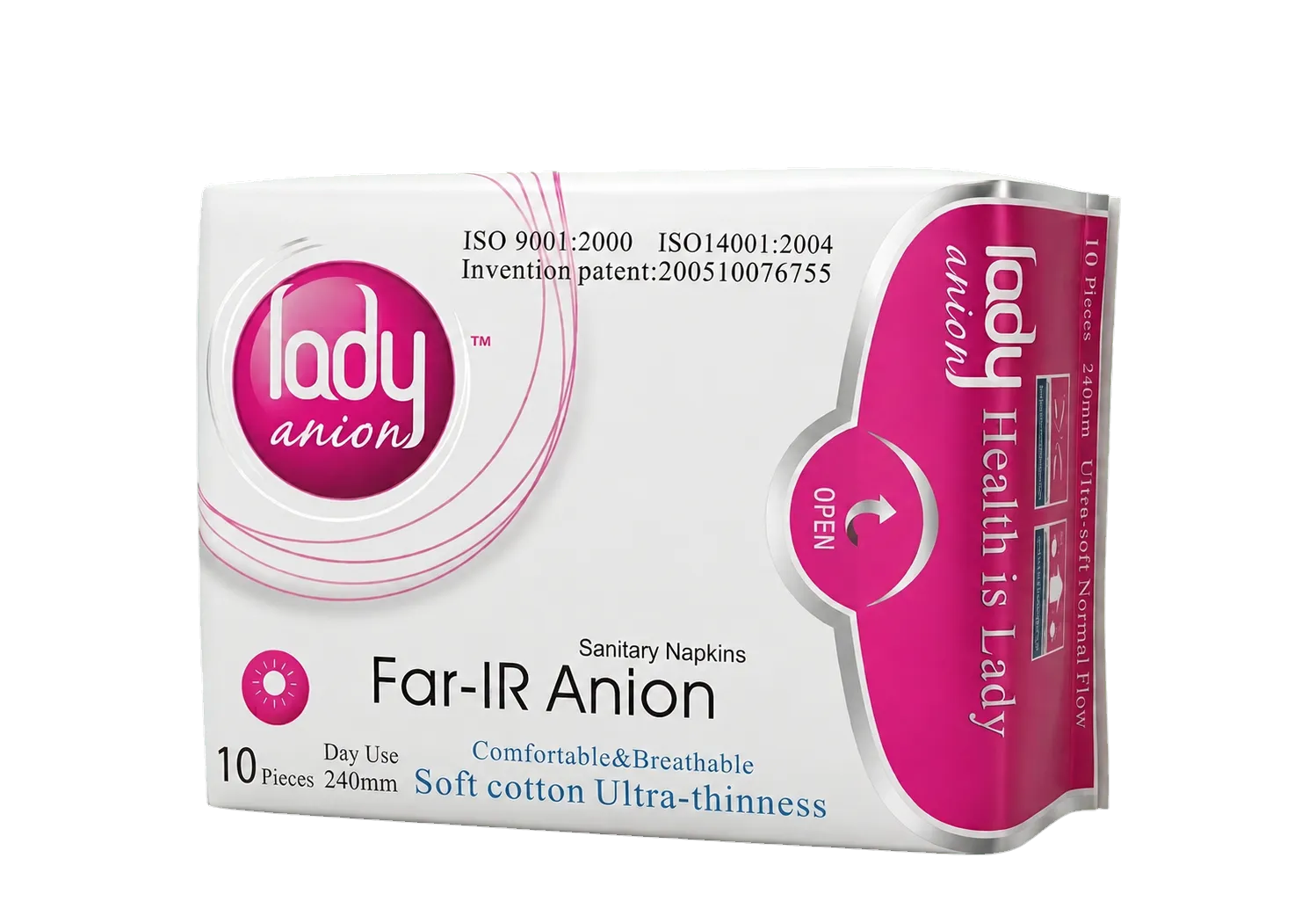 Lady Anion Far-IR Anion daily sanitary pads pack